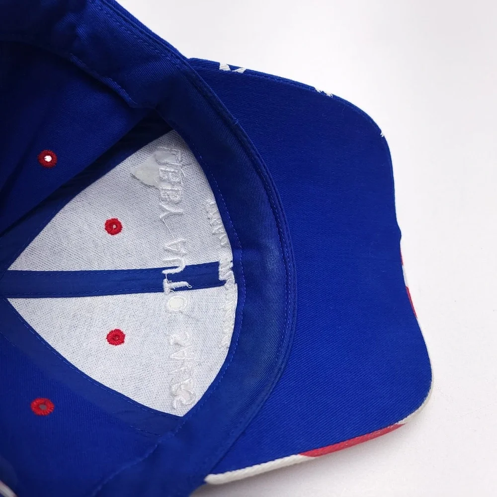 Vintage‎ Stars & Stripes Red White Blue Snapback Auto Sales Cap Hat America USA